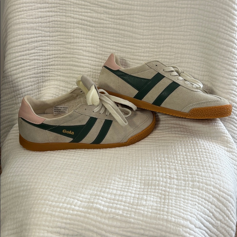 Gola Off-White and Olive Sneakers